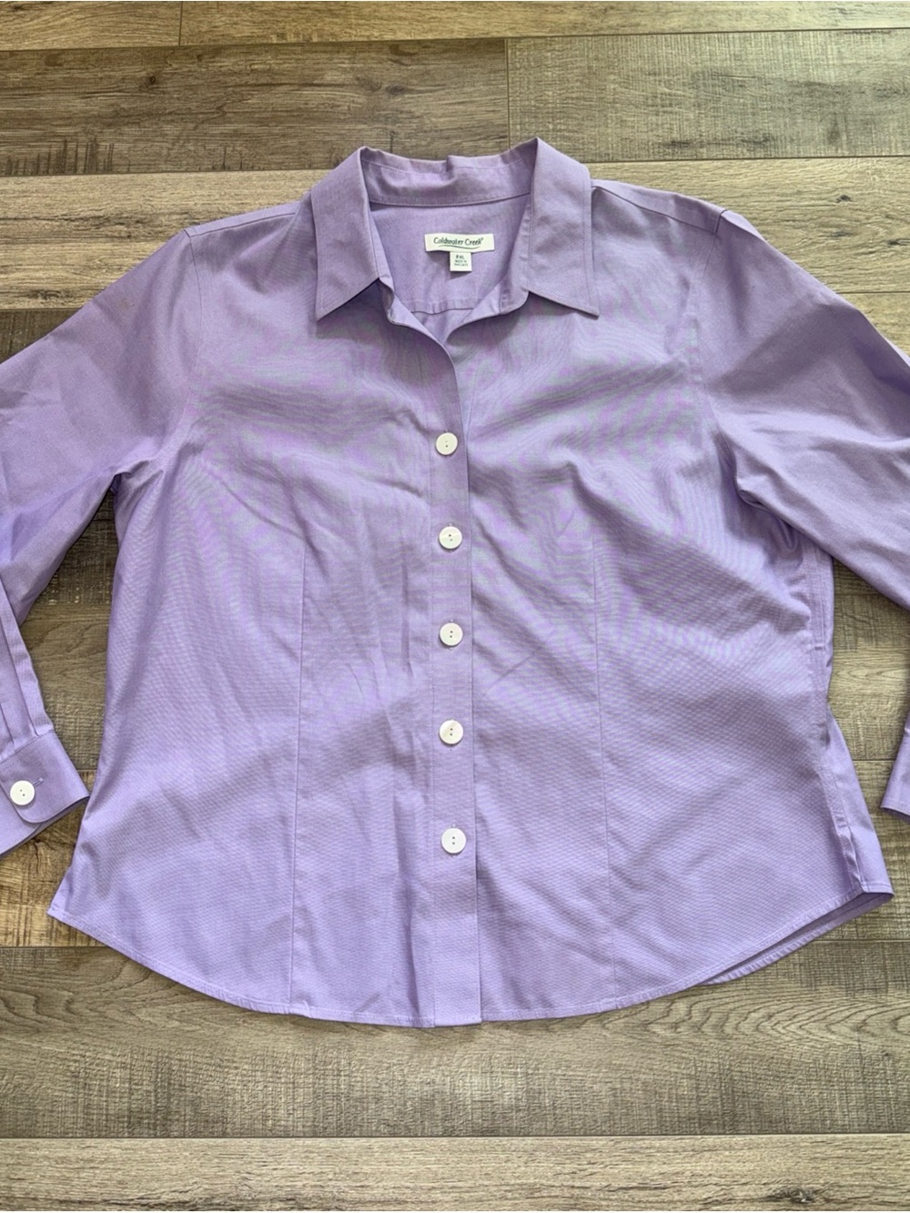 Coldwater Creek Light Purple Button-Down Shirt petite XL